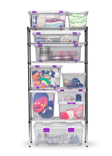 TODO HOGAR - Caja Plástico Almacenaje Grandes Multiusos con Ruedas -  Medidas 510 x 410 x 460 - Capacidad de 70 litros (4)