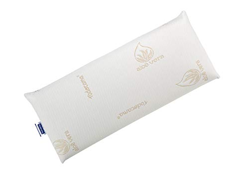 Todocama - Almohada viscoelástica, Antiácaros y Antibacterias. Núcleo Compacto. Doble Funda con Cremallera. Tejido Aloe Vera. Termorregulable adaptabilidad al Cuello. (135 cm)