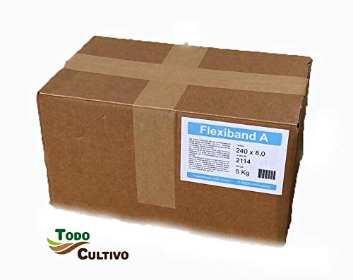 Todocultivo Gomas de injertar Flexiband 240x8 mm. Caja de 5 Kilos. Especialmente diseñadas para Realizar Cualquier Tipo de injerto.