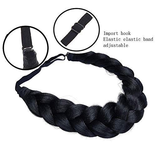 TOECWEGR Cinta trenzada para el pelo, accesorio de belleza para mujer, estilo africano 1B TOECWEGR Cinta trenzada para el pelo, accesorio de belleza para mujer, estilo africano 1B