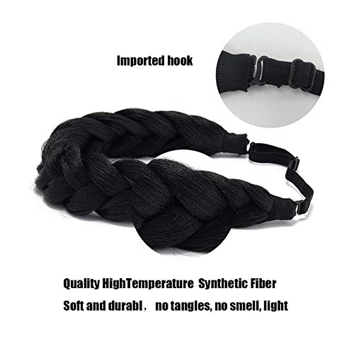 TOECWEGR Cinta trenzada para el pelo, accesorio de belleza para mujer, estilo africano 1B TOECWEGR Cinta trenzada para el pelo, accesorio de belleza para mujer, estilo africano 1B