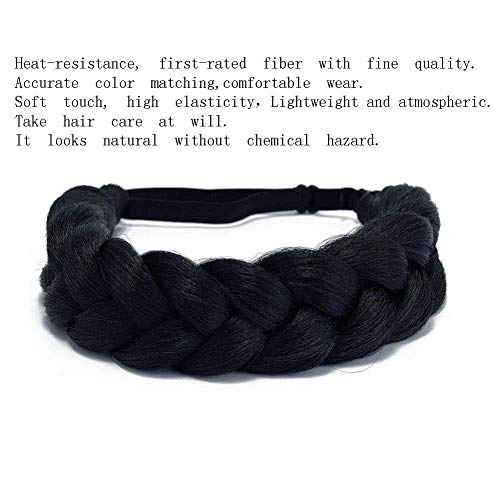 TOECWEGR Cinta trenzada para el pelo, accesorio de belleza para mujer, estilo africano 1B TOECWEGR Cinta trenzada para el pelo, accesorio de belleza para mujer, estilo africano 1B