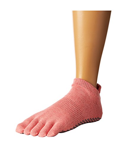 Toesox Full Toe Low Rise Calcetines de Yoga, Unisex Adulto, melón, M