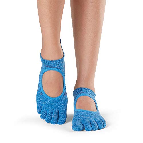 Toesox Grip - Calcetines antideslizantes para yoga y ballet para mujer, Mujer, Calcetines, YTOEWTBELLARINALAP-S, Azul (Lapis)., S
