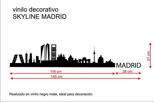 TOKPERSONAL Vinilo Decorativo Skyline Madrid. Medida composición :145x27cm