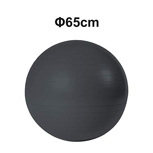 TolleTour Bad Company - Pelota de gimnasia (incluye bomba para pelota, resistente, hasta 300 kg, 65 cm), color negro