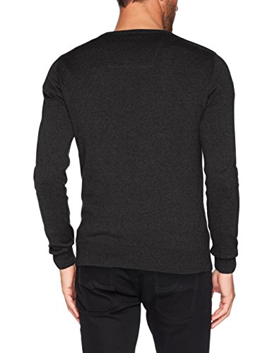 Tom Tailor 30228810910 suéter, Gris (Black Grey Melange 2572), Medium para Hombre Tom Tailor 30228810910 suéter, Gris (Black Grey Melange 2572), Medium para Hombre