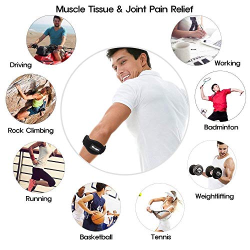 Tomight Coderas, Codo de Tenista, 2 Piezas Codo de Golfista per Alivio del Dolor y Recuperación de Epicondilitis Lateral y Tendinitis, Azul Tomight Coderas, Codo de Tenista, 2 Piezas Codo de Golfista per Alivio del Dolor y Recuperación de Epicondilitis Lateral y Tendinitis, Azul