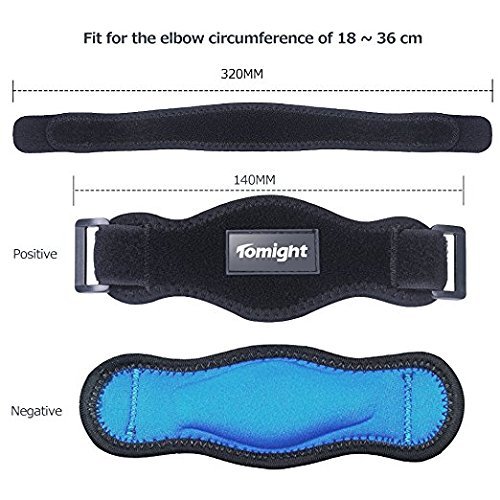 Tomight Coderas, Codo de Tenista, 2 Piezas Codo de Golfista per Alivio del Dolor y Recuperación de Epicondilitis Lateral y Tendinitis, Azul Tomight Coderas, Codo de Tenista, 2 Piezas Codo de Golfista per Alivio del Dolor y Recuperación de Epicondilitis Lateral y Tendinitis, Azul