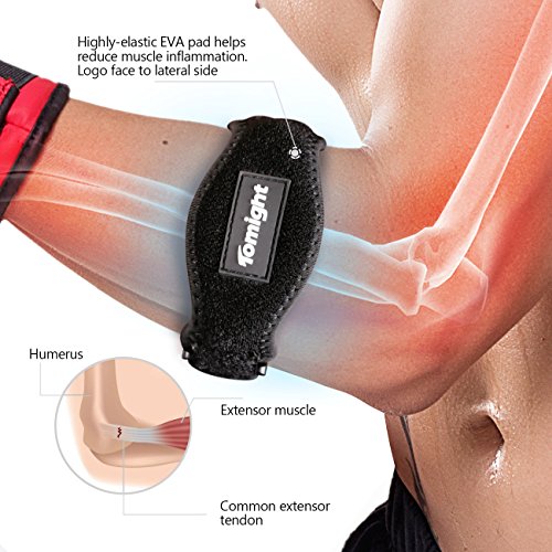 Tomight Coderas, Codo de Tenista, 2 Piezas Codo de Golfista per Alivio del Dolor y Recuperación de Epicondilitis Lateral y Tendinitis, Azul Tomight Coderas, Codo de Tenista, 2 Piezas Codo de Golfista per Alivio del Dolor y Recuperación de Epicondilitis Lateral y Tendinitis, Azul