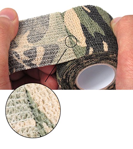 Tomkity 10 Rollos Banda Venda Cinta Bendaje Adhesiva Deportiva De Caza Rollos Cling Auto Camuflaje Tomkity 10 Rollos Banda Venda Cinta Bendaje Adhesiva Deportiva De Caza Rollos Cling Auto Camuflaje
