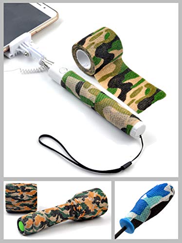 Tomkity 10 Rollos Banda Venda Cinta Bendaje Adhesiva Deportiva De Caza Rollos Cling Auto Camuflaje Tomkity 10 Rollos Banda Venda Cinta Bendaje Adhesiva Deportiva De Caza Rollos Cling Auto Camuflaje