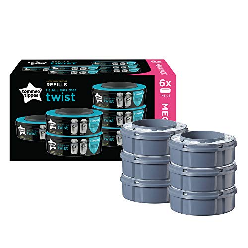 Tommee Tippee Sangenic Recambios Sistema avanzado para desechar pañales Twist & Click, paquete de 6 (compatibles con los contenedores Sangenic TEC y Twist and Click) Tommee Tippee Sangenic Recambios Sistema avanzado para desechar pañales Twist & Click, paquete de 6 (compatibles con los contenedores Sangenic TEC y Twist and Click)