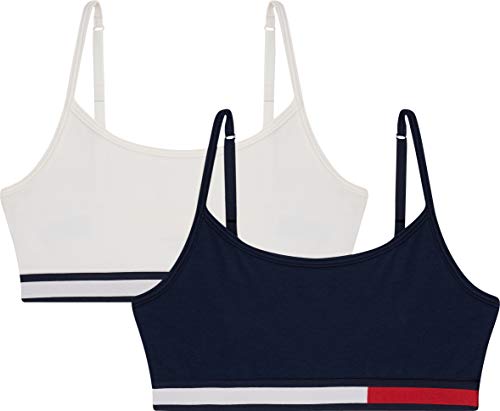 Tommy Hilfiger 2p Bralette Sujetador, Azul, 8-9 años (Talla del Fabricante:) para Niñas