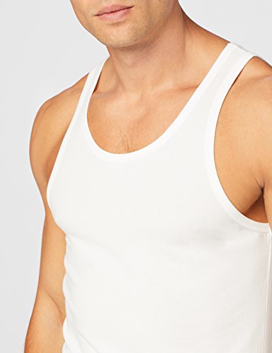 Tommy Hilfiger 2P Tank Camiseta sin Mangas, Blanco (Blanco 100), M para Hombre Tommy Hilfiger 2P Tank Camiseta sin Mangas, Blanco (Blanco 100), M para Hombre