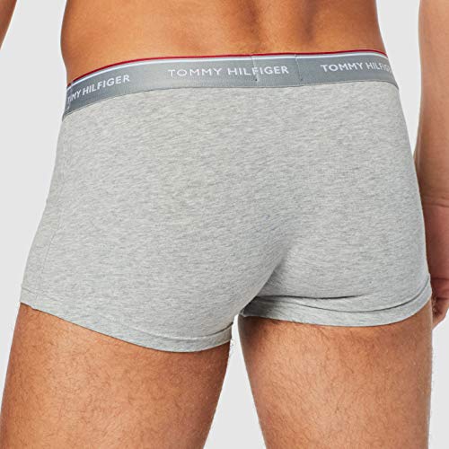 Tommy Hilfiger 3p Lr Trunk Boxer, Negro (Black/White/Grey Heather 004), M (Pack de 3) para Hombre