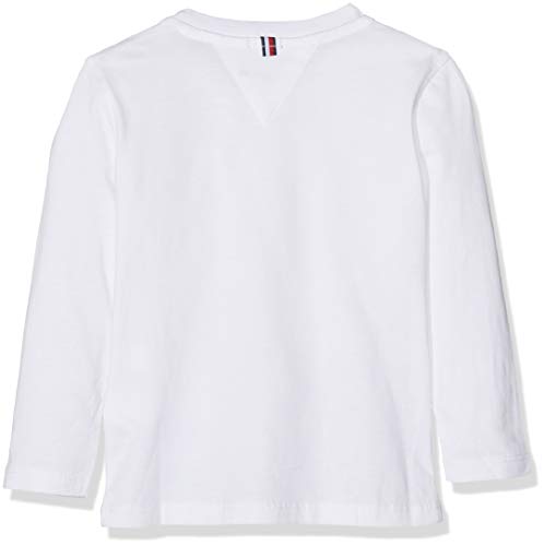 Tommy Hilfiger Boys Basic Cn Knit L/s Camiseta, Blanco (Bright White 123), 152 (Talla del Fabricante: 12) para Niños