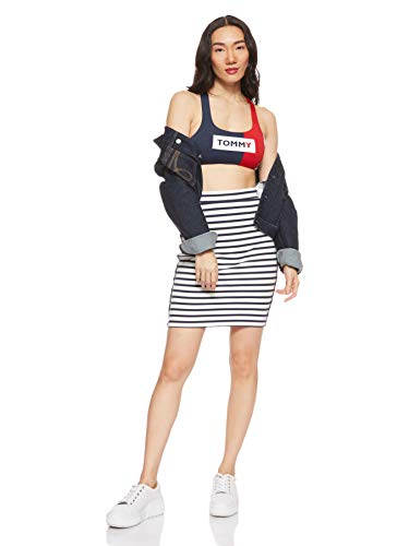Tommy Hilfiger Crop Top Parte de Arriba de Bikini, Rojo (Red 611), Talla única (Talla del Fabricante: Large) para Mujer Tommy Hilfiger Crop Top Parte de Arriba de Bikini, Rojo (Red 611), Talla única (Talla del Fabricante: Large) para Mujer