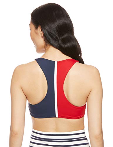 Tommy Hilfiger Crop Top Parte de Arriba de Bikini, Rojo (Red 611), Talla única (Talla del Fabricante: Large) para Mujer