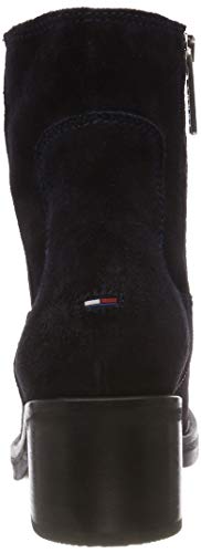 Tommy Hilfiger Essential Suede Biker Boot, Botas Estilo Motero Mujer, Azul (Midnight 403), 38 EU Tommy Hilfiger Essential Suede Biker Boot, Botas Estilo Motero Mujer, Azul (Midnight 403), 38 EU