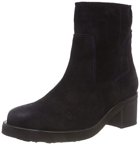 Tommy Hilfiger Essential Suede Biker Boot, Botas Estilo Motero Mujer, Azul (Midnight 403), 38 EU