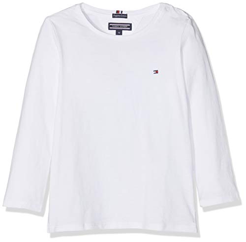 Tommy Hilfiger Girls Basic Cn Knit L/s Camiseta, Blanco (Bright White 123), 176 (Talla del Fabricante: 16) para Niñas Tommy Hilfiger Girls Basic Cn Knit L/s Camiseta, Blanco (Bright White 123), 176 (Talla del Fabricante: 16) para Niñas