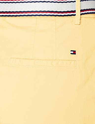 Tommy Hilfiger Gmd Cotton Tencel Slim Bermuda Vaqueros, Amarillo (Sunray Zfb), 90 (Talla del Fabricante: 34) para Mujer