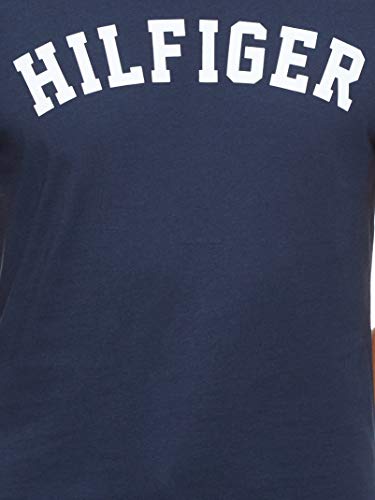Tommy Hilfiger Logo Camiseta de Cuello Redondo,Perfecta para El Tiempo Libre, Azul (Navy Blazer), L para Hombre Tommy Hilfiger Logo Camiseta de Cuello Redondo,Perfecta para El Tiempo Libre, Azul (Navy Blazer), L para Hombre