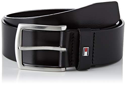 Tommy Hilfiger New Denton Belt 4.0 Cinturón, Negro (NEGRO 090), 105 para Hombre