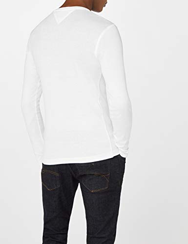 Tommy Hilfiger Original Rib Camisa, Blanco (Classic White 100), Medium para Hombre Tommy Hilfiger Original Rib Camisa, Blanco (Classic White 100), Medium para Hombre