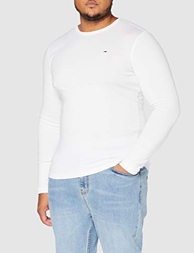 Tommy Hilfiger Original Rib Camisa, Blanco (Classic White 100), Medium para Hombre Tommy Hilfiger Original Rib Camisa, Blanco (Classic White 100), Medium para Hombre