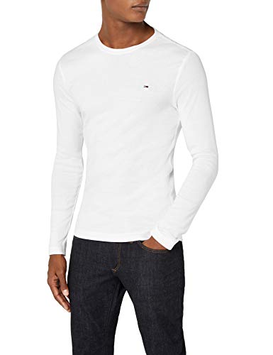 Tommy Hilfiger Original Rib Camisa, Blanco (Classic White 100), Medium para Hombre Tommy Hilfiger Original Rib Camisa, Blanco (Classic White 100), Medium para Hombre