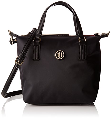 Tommy Hilfiger Poppy Small Tote, Bolso totes para Mujer, Negro (Black), 23x15x22 cm (W x H x L) Tommy Hilfiger Poppy Small Tote, Bolso totes para Mujer, Negro (Black), 23x15x22 cm (W x H x L)