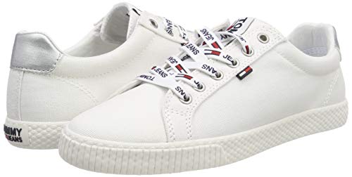 Tommy Hilfiger Tommy Jeans Casual Sneaker, Zapatillas Mujer, Blanco (White 100), 37 EU Tommy Hilfiger Tommy Jeans Casual Sneaker, Zapatillas Mujer, Blanco (White 100), 37 EU