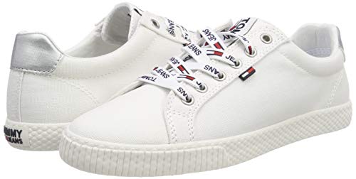 Tommy Hilfiger Tommy Jeans Casual Sneaker, Zapatillas Mujer, Blanco (White 100), 37 EU