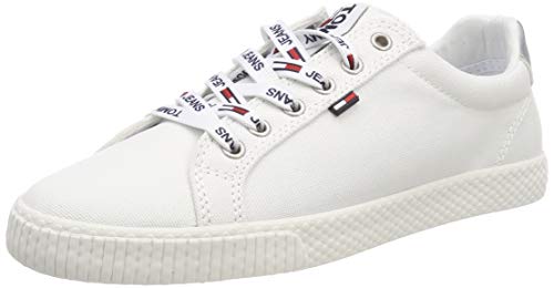 Tommy Hilfiger Tommy Jeans Casual Sneaker, Zapatillas Mujer, Blanco (White 100), 37 EU Tommy Hilfiger Tommy Jeans Casual Sneaker, Zapatillas Mujer, Blanco (White 100), 37 EU
