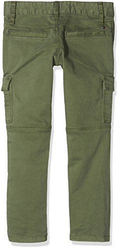 Tommy Hilfiger Utility Reg Rise Skinny Stat GD Pantalones, Verde (Thyme 381), 176 (Talla del Fabricante: 16) para Niñas