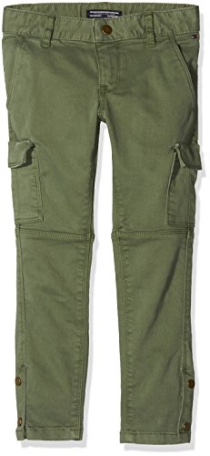 Tommy Hilfiger Utility Reg Rise Skinny Stat GD Pantalones, Verde (Thyme 381), 176 (Talla del Fabricante: 16) para Niñas