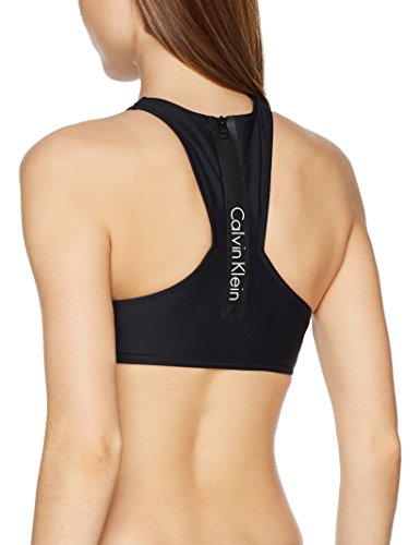 Tommy Hilfiger Zip Back Crop Top-rp Parte de Arriba de Bikini, Negro (Pvh Black 001), 40 (Talla del Fabricante: Medium) para Mujer