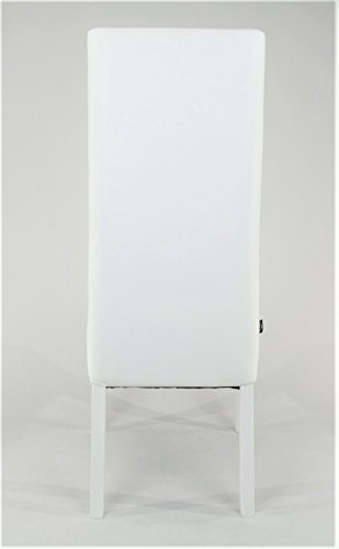 Tommychairs - Set 2 sillas Luisa para Cocina, Comedor, Bar y Restaurante, solida Estructura en Madera de Haya y Asiento tapizado en Polipiel Blanco Tommychairs - Set 2 sillas Luisa para Cocina, Comedor, Bar y Restaurante, solida Estructura en Madera de Haya y Asiento tapizado en Polipiel Blanco