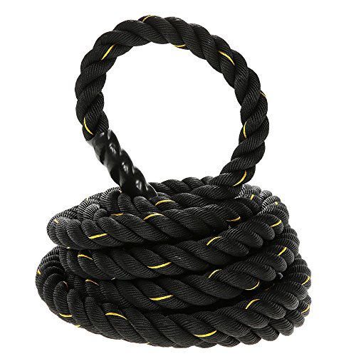 TOMSHOO Cuerda de Batalla Battle Rope Cuerda Fitness Formación Ejercicio de Diámetro de 38mm Longitud de 10m TOMSHOO Cuerda de Batalla Battle Rope Cuerda Fitness Formación Ejercicio de Diámetro de 38mm Longitud de 10m