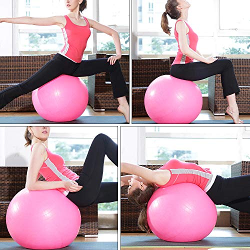 TOMSHOO Pelota de yoga antipinchazos, engrosada, estabilidad, pelota de equilibrio, pilates, barra, fitness, gimnasia, 45 cm/55 cm/65 cm/75 cm, bomba de aire de regalo TOMSHOO Pelota de yoga antipinchazos, engrosada, estabilidad, pelota de equilibrio, pilates, barra, fitness, gimnasia, 45 cm/55 cm/65 cm/75 cm, bomba de aire de regalo