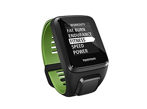 TomTom Runner 3 Cardio, Reloj cardio, Negro/Verde, L (Grande)