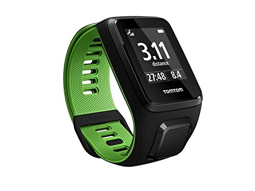 TomTom Runner 3 Cardio, Reloj cardio, Negro/Verde, L (Grande)