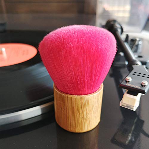 Tongdejing Cepillo de Limpieza para Discos de Vinilo, Mango de bambú Disco de Vinilo LP Suave Mini Discos de Audio Cepillo de Limpieza antiestático Tongdejing Cepillo de Limpieza para Discos de Vinilo, Mango de bambú Disco de Vinilo LP Suave Mini Discos de Audio Cepillo de Limpieza antiestático