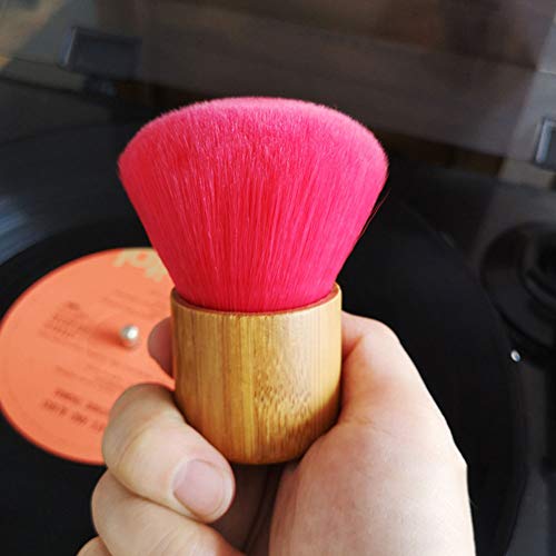Tongdejing Cepillo de Limpieza para Discos de Vinilo, Mango de bambú Disco de Vinilo LP Suave Mini Discos de Audio Cepillo de Limpieza antiestático Tongdejing Cepillo de Limpieza para Discos de Vinilo, Mango de bambú Disco de Vinilo LP Suave Mini Discos de Audio Cepillo de Limpieza antiestático
