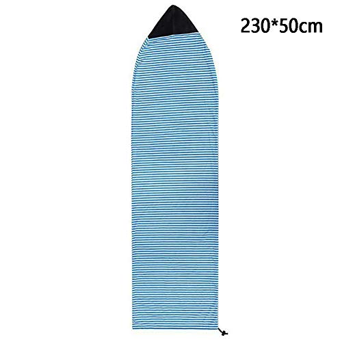 Tongdejing Cubierta la Tabla Surf Cordón Estiramiento Accesorios Shortboard Outdoor Water Water Sport Funda Protectora Funda Surfing Storage Anti Scratch Lightweight Quick Dry Soft(230 50cmAzul)