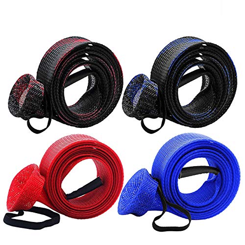 TONGXU 4PCS Bolsa Protectora para CaƱas de Pescar Multicolores Fundas y Tubos Protectoras para CaƱas de Pesca Malla Trenzada Extensible TONGXU 4PCS Bolsa Protectora para CaƱas de Pescar Multicolores Fundas y Tubos Protectoras para CaƱas de Pesca Malla Trenzada Extensible