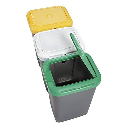 Tontarelli Set 3 PAPELERAS DE Reciclaje 77x32x47,5 cm, Triple, 75 litros Tontarelli Set 3 PAPELERAS DE Reciclaje 77x32x47,5 cm, Triple, 75 litros