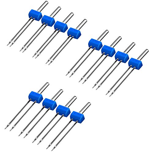 TOOGOO 12 Piezas Agujas Gemelas, Agujas Dobles Gemelas con Caja De Plastico para La Maquina De Coser del Casa,3 Tallas Mixto 2.0/90, 3.0/90, 4.0/90 TOOGOO 12 Piezas Agujas Gemelas, Agujas Dobles Gemelas con Caja De Plastico para La Maquina De Coser del Casa,3 Tallas Mixto 2.0/90, 3.0/90, 4.0/90